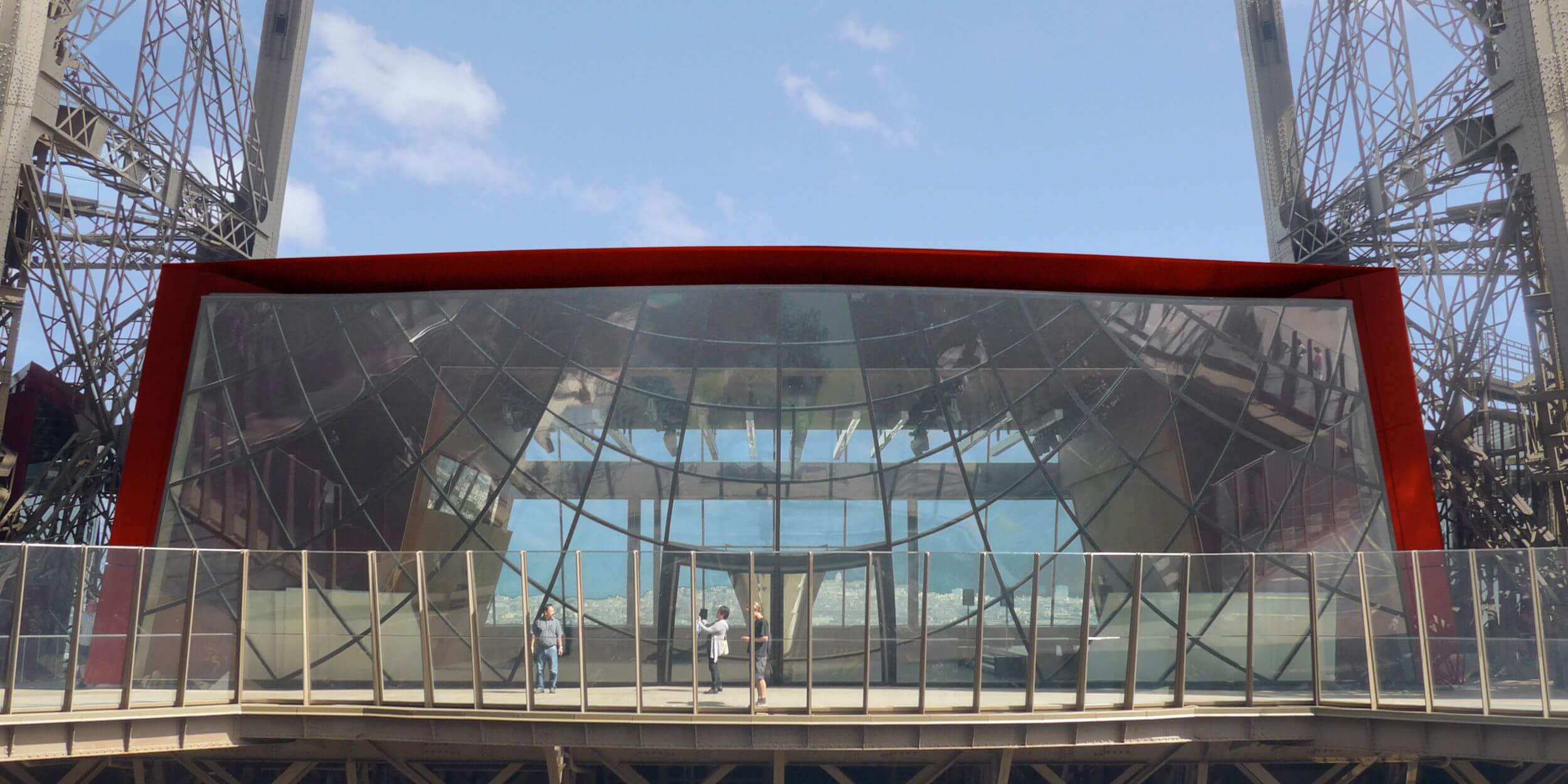 Besucherpavillon Eiffelturm Paris